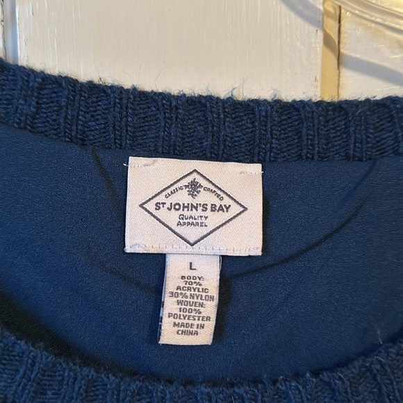 St Johns Bay Teal sweater size large - Picture 3 of 3